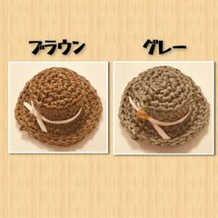 鍵編み】ミニ麦わら帽子 - メルカリ