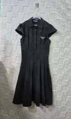 ☆極美品☆ PRADA ロゴ刺繍　ニット　プリーツ　切り替え　ロングワンピース 2025年最新】PRADA レディース ロングワンピースの人気アイテム