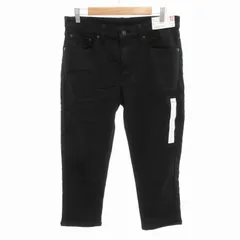 ユニクロ UNIQLO タグ付き 21SS EZYジーンズ デニムパンツ スリムフィット テーパード L 黒 ブラック 321-441312 /HO