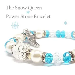 天然石 パワーストーン ブレスレット クラック水晶 雪の女王