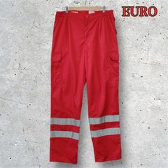EURO　GUKO ドイツ ワークパンツ　反射板　レッド　赤