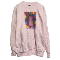 Hanes プリントスウェット トレーナー ヘインズ M ピンク プルオーバー 裏起毛 古着卸 アメリカ仕入 a611-8419のサムネイル