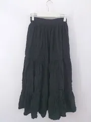 ◇ SENSE OF PLACE by URBAN RESEARCH ウエストゴム ロング フレア スカート サイズOne ブラック レディース P  【1212130008231】