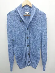 ◇ ⊇ GAP ギャップ 長袖 ニット カーディガン サイズM ブルー ネイビー系 メンズ P  【1409090014932】