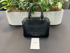 【中古品】CELINE セリーヌ スモールボストン スムースカーフスキン 黒のサムネイル