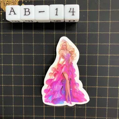 防水ステッカー　プリンセス　お姫様　イラスト　かわいい　装飾　シール　AB-14