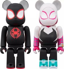 [중고] 피규어 베어브릭-베어브릭- SPIDER-MAN(Miles Morales) & SPIDER-GWEN 2PCS SET [스파이더맨:아크로스 더 스파이더 바스]