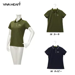 ビバハート VIVA HEART レディース 春夏 吸水速乾 UVケア モノグラムジャガード 半袖ポロシャツ 012-26343