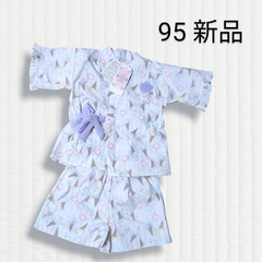 【新品】セパレート アイス ハート リボン バースデイ 浴衣 甚平 夏祭り アイス柄 子供服 キッズ 95 子供服