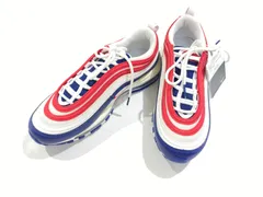 【七重浜801-1-070724nh】 中古品 NIKE AIR MAX 97 CW5584-100 WHITE / UNIVERSITY RED ナイキ エアマックス97 ホワイト ユニバーシティレッド 26.0cm 海外限定