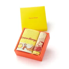 【新品・2営業日で発送】タオル美術館(Towel Museum) おさるのジョージ ハッピーバナナ スリムバスタオル・タオルハンカチセット 0 0 68-3029250