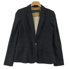 ZARA BASIC ザラベーシック チェックジャケット sizeEUR M/ネイビー