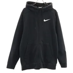 NIKE ナイキ 長袖 スウェット ジップパーカー M ブラック メンズ 古着