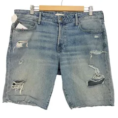 アバクロンビーアンドフィッチ Abercrombie ＆ Fitch 00s ダメージデニム バギーハーフパンツ メンズ  36