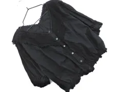 Ray BEAMS レイビームス レース ブラウス シャツ 黒 ■◆ レディース