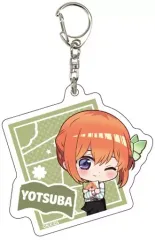 【中古】キーホルダー 中野四葉 「五等分の花嫁∽ アクリルキーホルダー 02.書店ver.(ミニキャライラスト)」