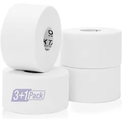 人気  OKTAPE-6222 非伸縮スポーツテープ (強力固定用) 4巻入 幅3.8cm*13.7m(ブラック/ホワイト/ブルー) のりが残さない ハンディカット 手切れ仕様 ワークアウト けが防止 固定 痛み止め 100%コットン 通気性 耐水性