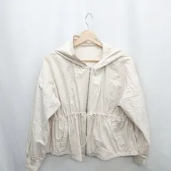 ◇ ⊂Φ NICOLE　CLUB　ニッコールクラブ コットン100％ 長袖 パーカー サイズM アイボリー系 レディース E  【1410290023488】