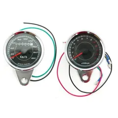 汎用 LED 機械式ミニスピードメーター180km + 電気式 ミニタコメーター ナイトランに!! 4ストミニ モンキー カブ SRのサムネイル