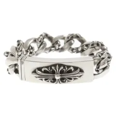 CHROME HEARTS (クロムハーツ) ID FLORAL CRS フローラルクロスIDファンシー シルバーブレスレット 11LINKのサムネイル