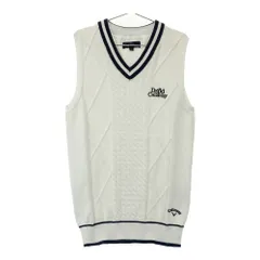 サイズ：M CALLAWAY キャロウェイ  Vネックニットベスト  ホワイト系 [240101497001] ゴルフウェア レディース ストスト