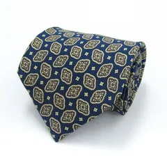 シャルル・ジョルダン ブランド ネクタイ 小紋柄 幾何学模様 シルク イタリア製 メンズ ネイビー CHARLES JOURDAN 【中古】