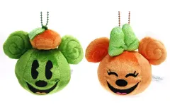 【中古】ぬいぐるみ ミッキーマウス＆ミニーマウス(パンプキン) ぬいぐるみバッジセット 「ディズニー・ハロウィーン2013」 東京ディズニーリゾート限定