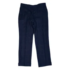 AT301 COMME CA MEN コムサメン ウール スラックス チェック カシミヤ  ブルー メンズ Mのサムネイル
