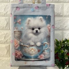 ハンドメイド　フラットポーチ　マスコットポーチ　猫ちゃん　パネル生地 クリスマス mofusand フラットポーチ メッシュ(もぎたてにゃん) | mofusand