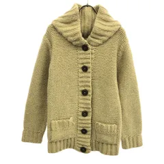 Adam et Rope' アダムエロペ ウール100% 長袖 ニット カーディガン 38 ベージュ レディース 古着