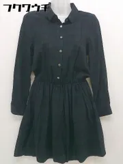 ◇ Jewel Changes UNITED ARROWS チェック 長袖 ミニ ワンピース サイズ36 グリーン ネイビー ブラック系 レディース  【中古】 【1111180006115】