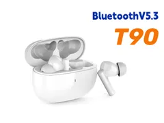 T90 2024年最新型 ワイヤレスイヤホン ノイズキャンセリング Bluetooth V5.3 イヤホン 最強コスパ 低遅延・ハイクオリティサウンド コンパクト・軽量設計 瞬時ペアリング タッチ操作 片耳・両耳対応 Airpods Pro互換品 C5
