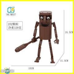 Tung Tung Tung Sahur 툰툰툰 사푸르 레고 호환 블록 장난감 교육 장난감 크리스마스 아이 선물 LEGO 선물 Itarian Brainrot 이탈리아어 브레인 로트 밈 tslb020