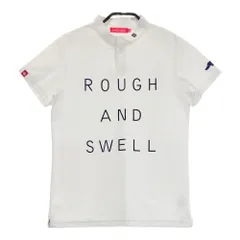 サイズ：M ROUGH&SWELL ラフアンドスウェル 2024年モデル 襟付き 半袖Tシャツ  ホワイト系 [240101295811]# ゴルフウェア レディース ストスト