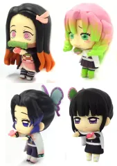 【中古】トレーディングフィギュア 全4種セット 「鬼滅の刃 ちょこっとひっかけフィギュアぷち みんなもいっぱい 大集合編1」 ナムコ限定