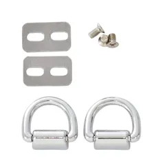 新品 [手作り工房 MY mama] MYmama ネジ式 手カン 2個入 ショルダー ベルト 金具 スクリュー フック パーツ 持ち手 バニティ バッグ (D型シルバー)