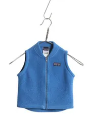 【お得なクーポン配布中!】 00s パタゴニア シンチラ フリース ベスト ベビー 12M 80cm 程/ 00年製 Patagonia 赤ちゃん フルジップ 重ね着 前開き ハイネック ブルー