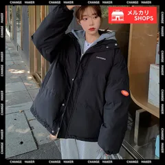 フーデッド エコダウンジャケット 重ね着風 韓国風 フード付き 中綿コート レディース ロゴ 防寒 アウター あたたかい ジャンパー フェイクダウン ブルゾン 上着 レイヤード風 ドッキング 羽織もの パーカーコート 冬服 CH83YATONG-072