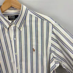 POLO by RALPH LAUREN 90年代 ストライプ マルチ ワンポイント ボタンダウン 長袖シャツ サイズⅬ 07040617 01