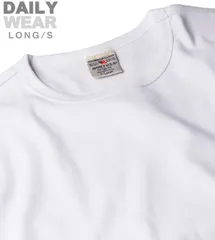 AVIREX 《DAILY》RIB L/S CREW NECK T-SHIRT ホワイト / リブ 長袖 クルーネック Tシャツ デイリーウェア 白 WHITE ロングスリーブ アヴィレックス 丸首 アビレックス ロンT