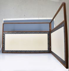 千秋庵 「女桑縁　上透　つぼつぼ風炉先」 茶道具 風炉先 仕切 木工 女桑 元紙箱