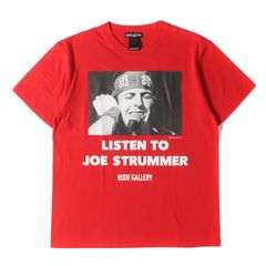 【新品同様】RUDE GALLERY ルードギャラリー Tシャツ サイズ:M / 24SS 菊地 昇 ジョー・ストラマー フォト クルーネック Tシャツ (JOE STRUMMER 団結 TEE) / レッド / トップス カットソー / コラボ【中古】