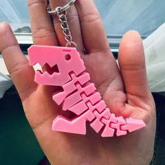 「3Dプリント製品」恐竜　ティラノサウルスキーホルダー Flexi-Rexiのサムネイル