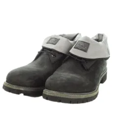 ティンバーランド Timberland ロールトップブーツ スエード ナイロン カモフラ 迷彩柄 ロゴ 28cm 黒 ブラック 9651B 4040 /MN14 ■GY18