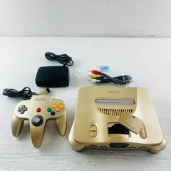 任天堂 ロクヨン64 ゴールド本体＋コントローラー2つ＋アダプタ 任天堂64 NINTENDO64 ロクヨン ゴールドカラー 本体