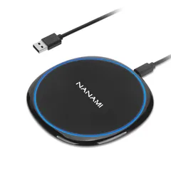 新品 NANAMI ワイヤレス充電器 白 15W Qi認証 iOS/Android対応