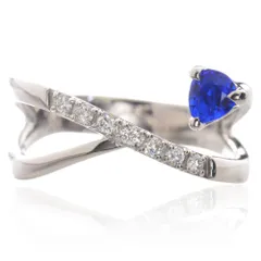 指輪 レディース アウイナイト リング プラチナ ダイヤモンド Pt950 刻印入り 鑑別書付き 日本製【アクセサリーマート/メルカリShops店】