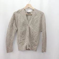 ◇ ⊇◎ UNIQLO ユニクロ ウール100% ハイゲージ 長袖 カーディガン サイズS　グレージュ系 レディース E  【1506130000310】