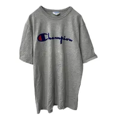 Champion ロゴTシャツ XL ライトグレー チャンピオン クルーネック スポーティー ブランドロゴ 古着卸 アメリカ仕入 a706-5796