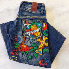【即決OK！】【美品✨】RED PEPPER レッドペッパー 花柄刺繍デニム W-25 レディース 綿100%